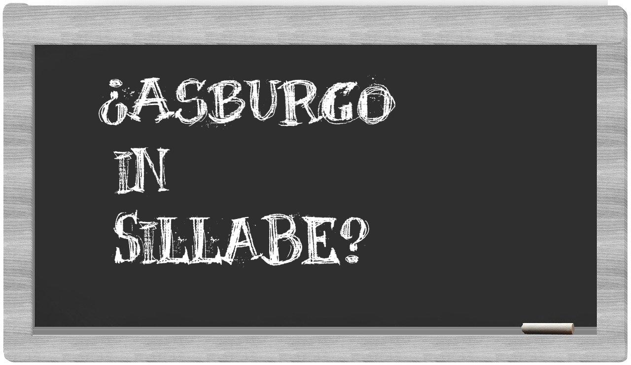 ¿Asburgo en sílabas?