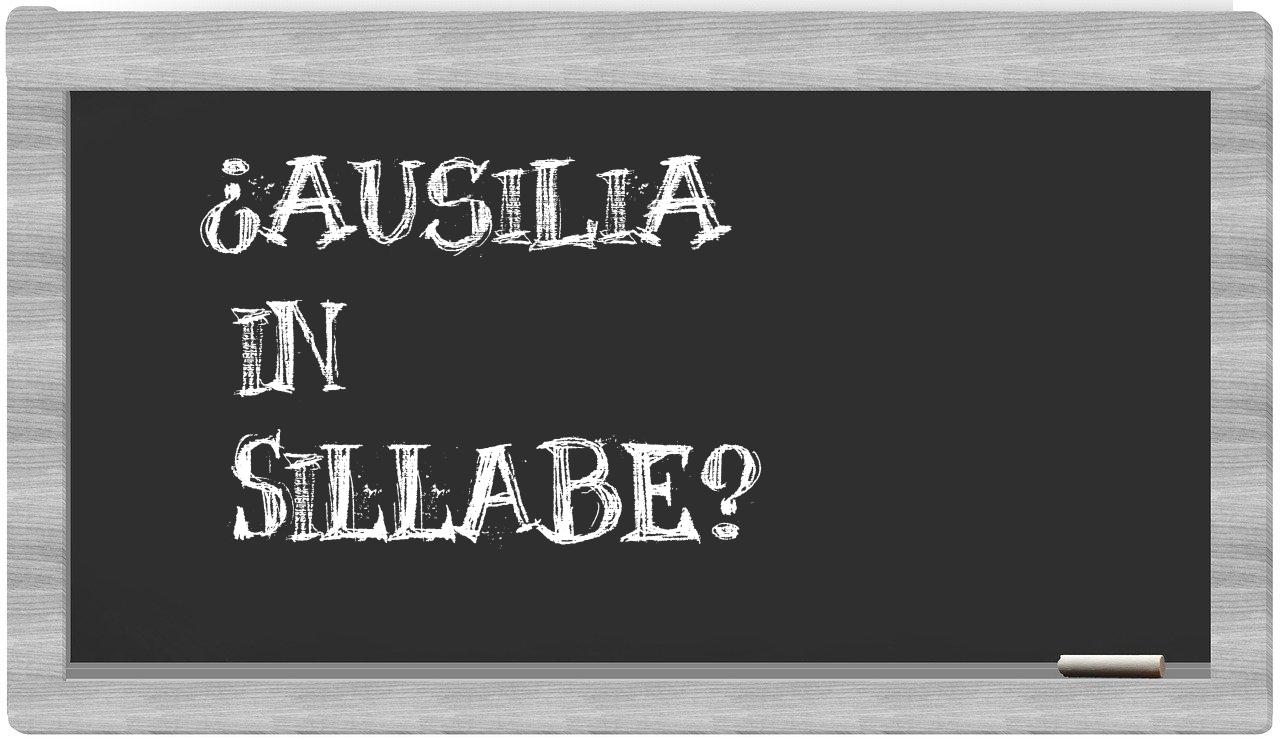 ¿Ausilia en sílabas?
