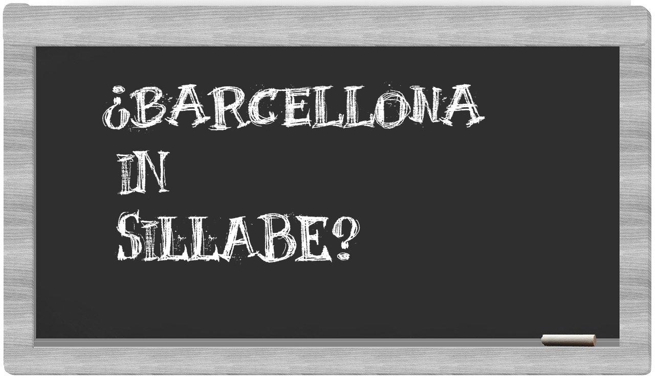 ¿Barcellona en sílabas?