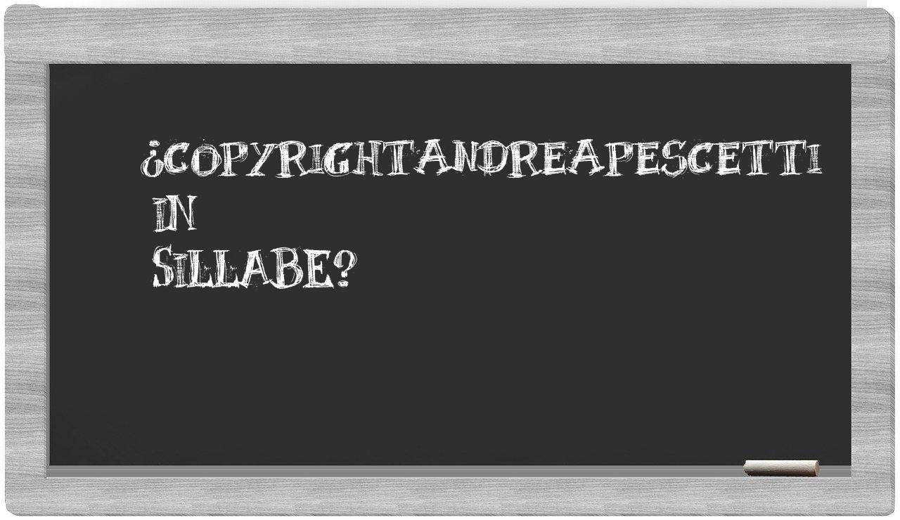 CopyrightAndreaPescetti in syllables