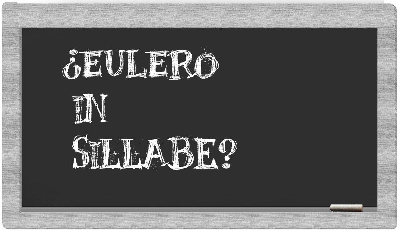 Eulero in syllables