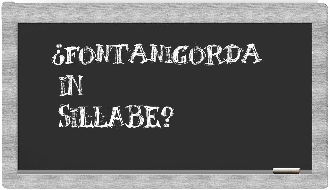 Fontanigorda in syllables