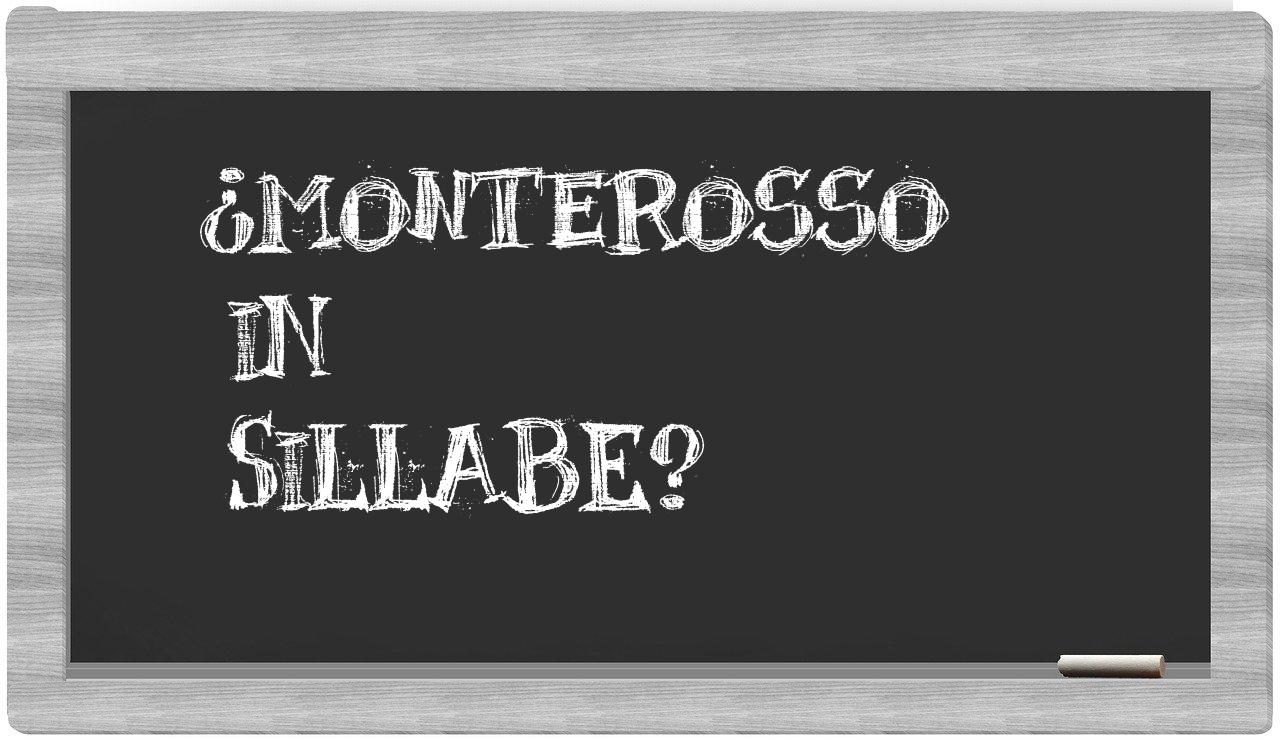 ¿Monterosso en sílabas?