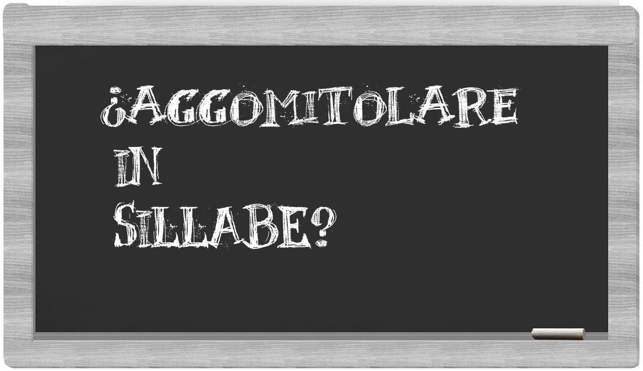 ¿aggomitolare en sílabas?