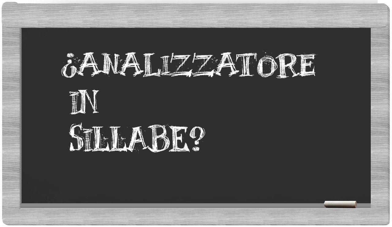 analizzatore in syllables