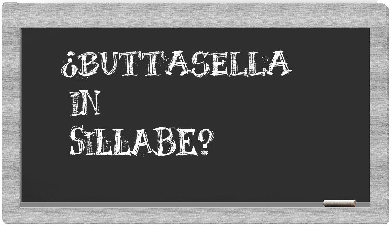 ¿buttasella en sílabas?