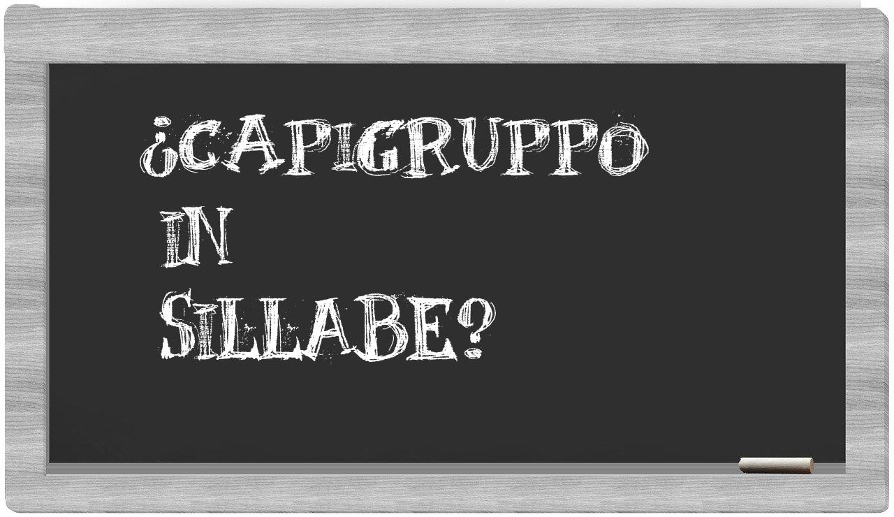 ¿capigruppo en sílabas?