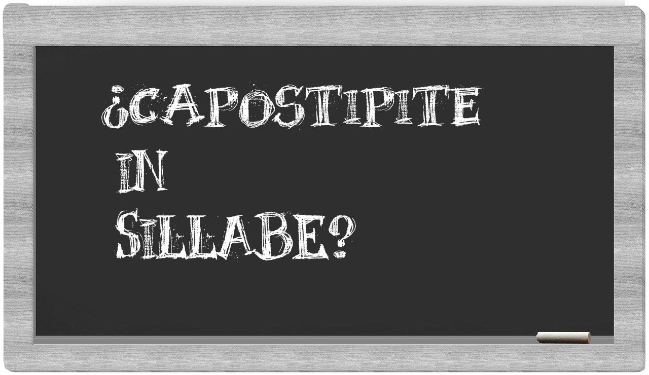 ¿capostipite en sílabas?