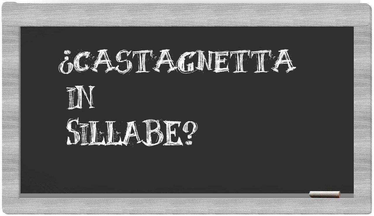 ¿castagnetta en sílabas?