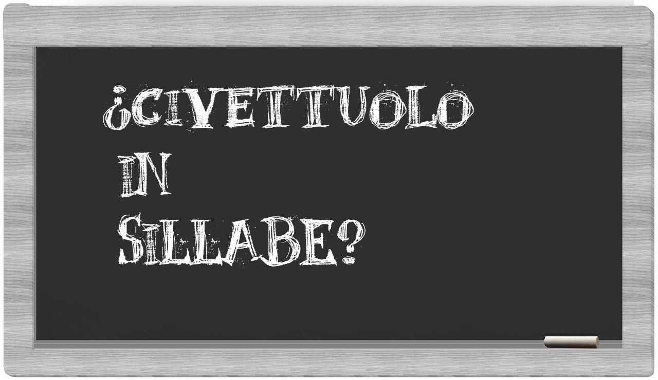 ¿civettuolo en sílabas?