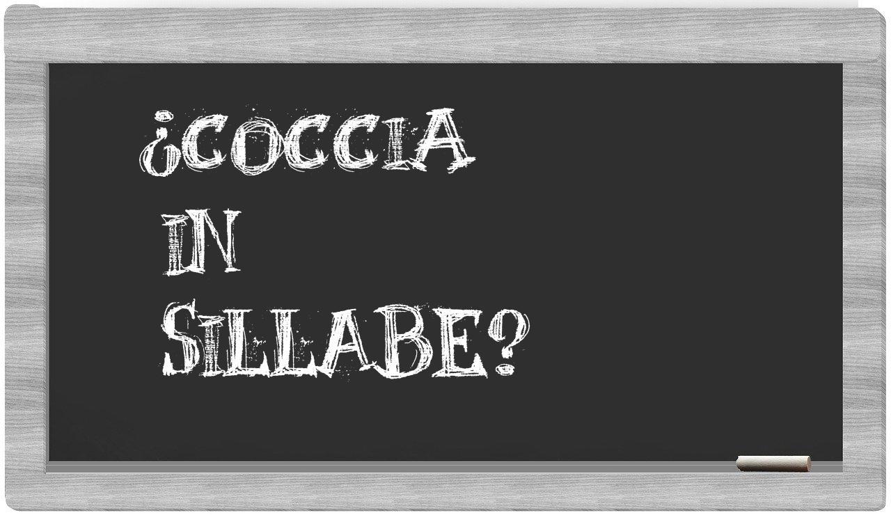 ¿coccia en sílabas?