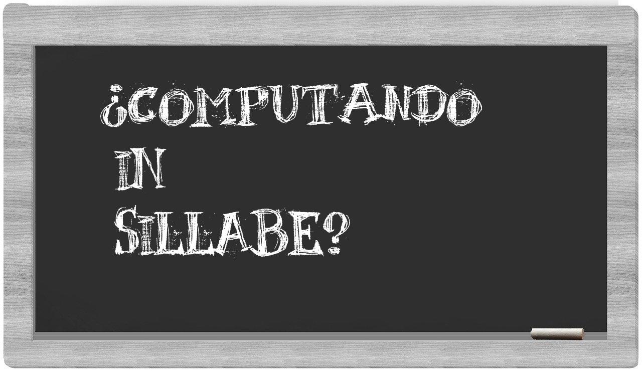 ¿computando en sílabas?