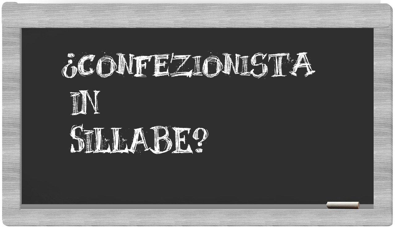 ¿confezionista en sílabas?