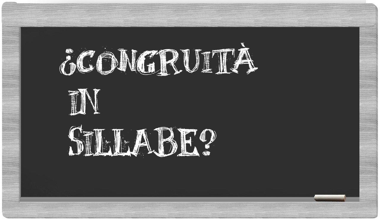 ¿congruità en sílabas?