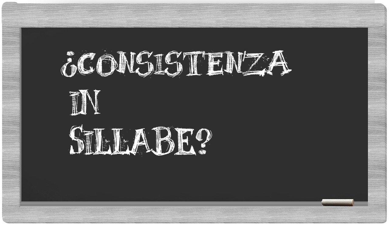 consistenza in syllables