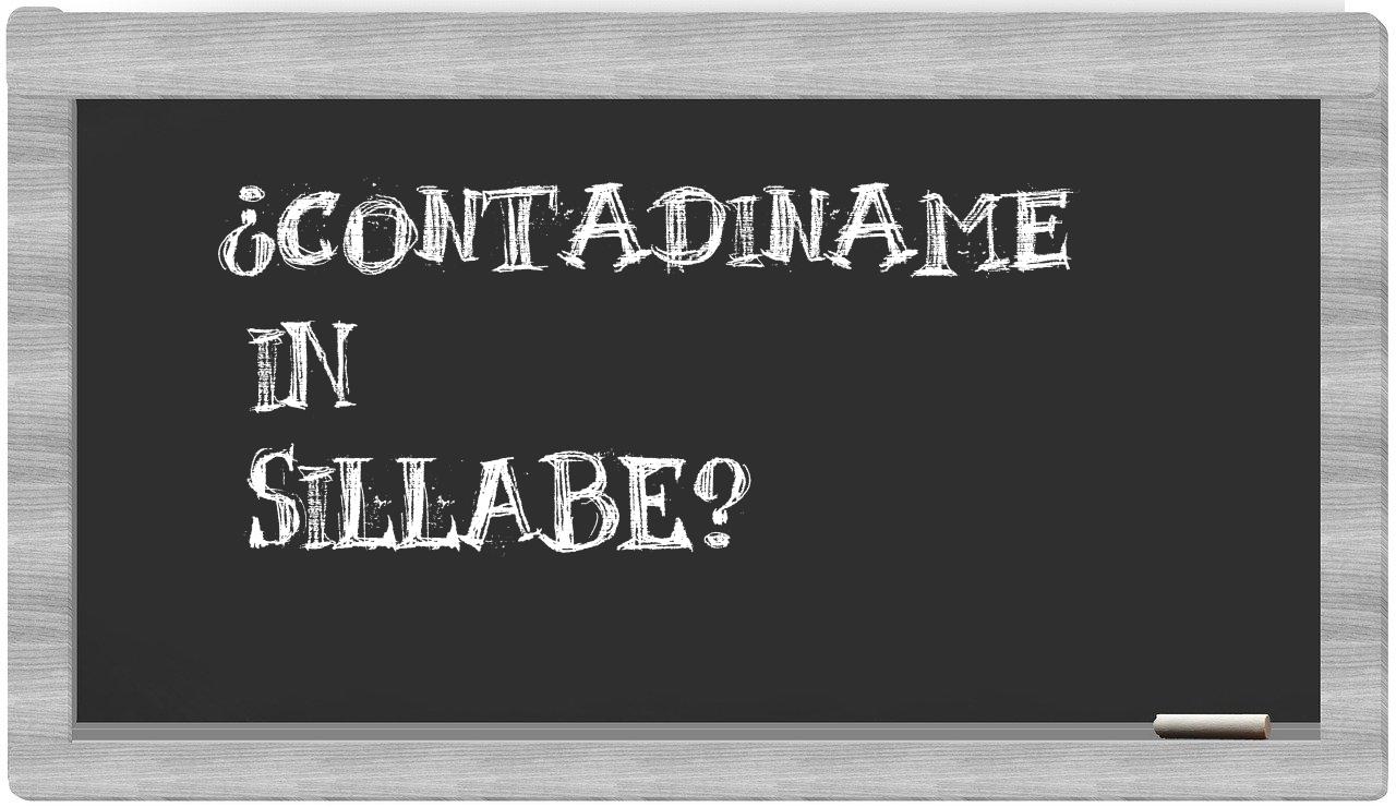 ¿contadiname en sílabas?