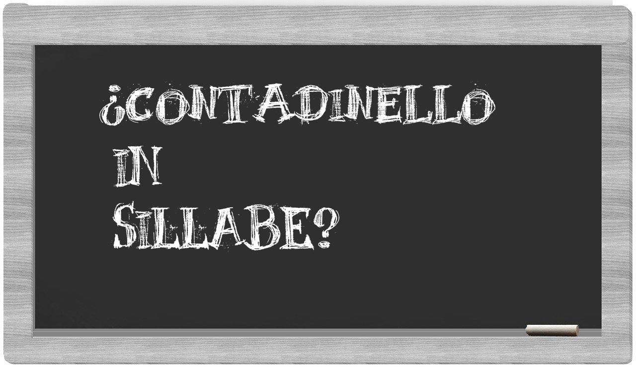 ¿contadinello en sílabas?