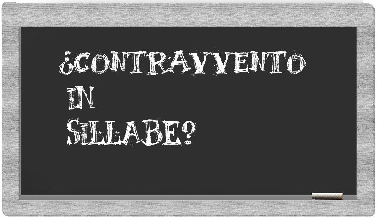 ¿contravvento en sílabas?