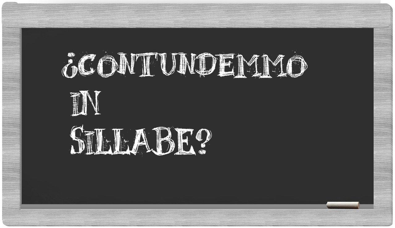 contundemmo in syllables