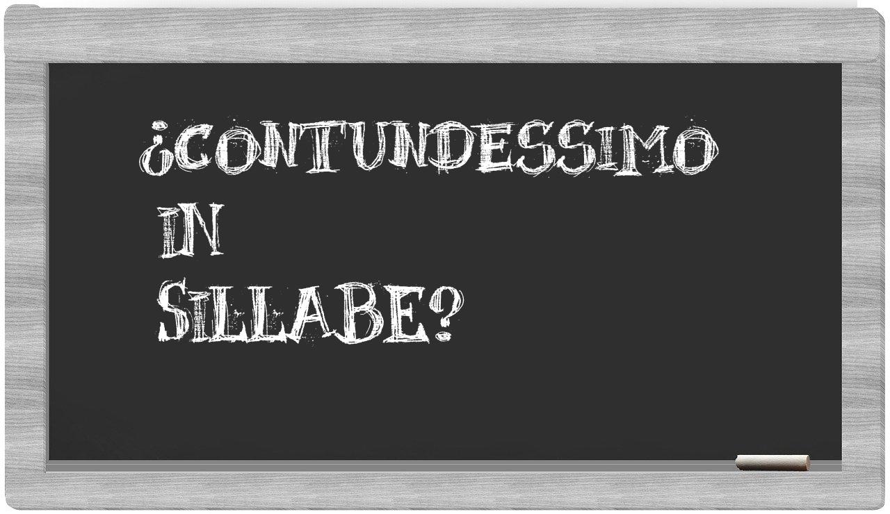 contundessimo in syllables