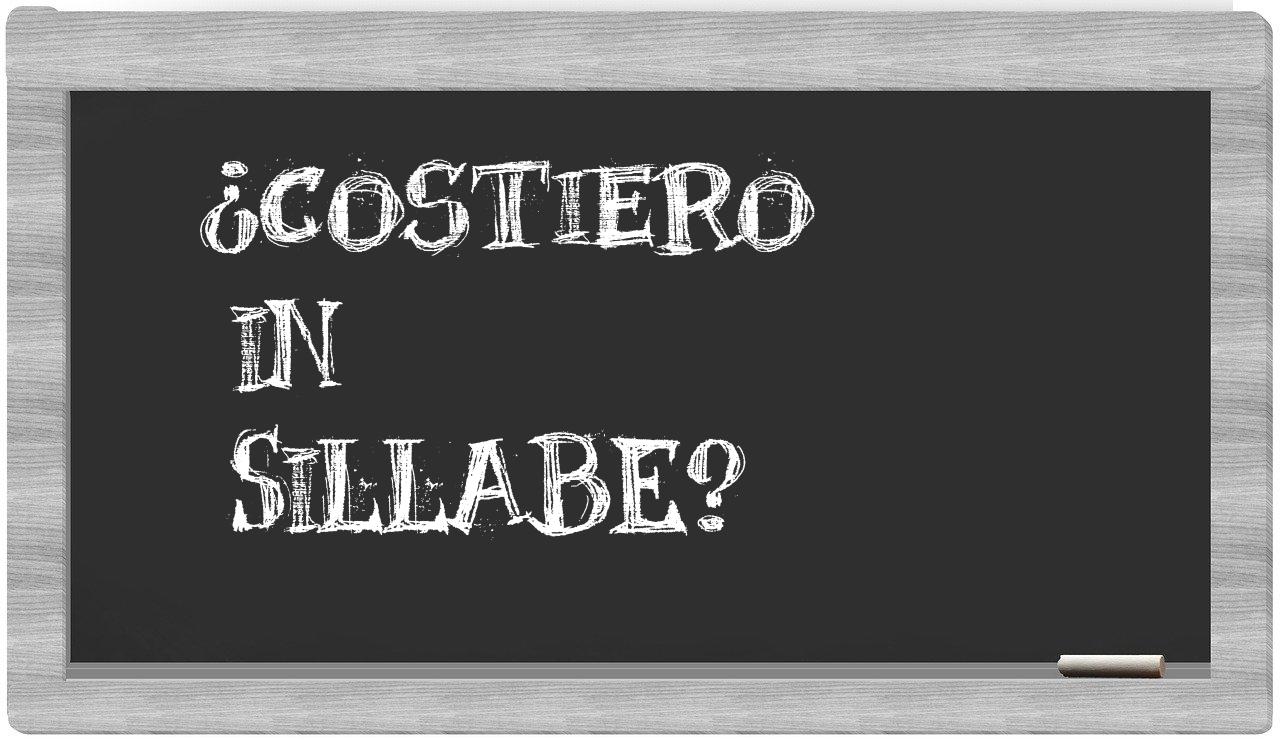 ¿costiero en sílabas?