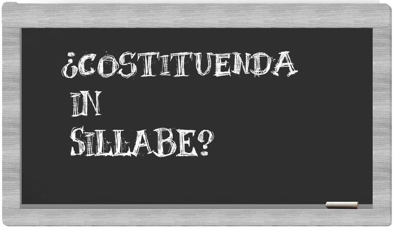 ¿costituenda en sílabas?