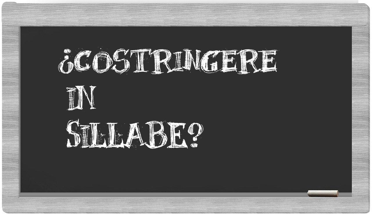 ¿costringere en sílabas?