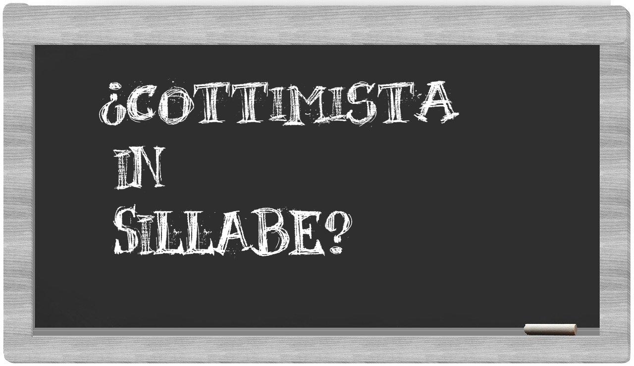 ¿cottimista en sílabas?