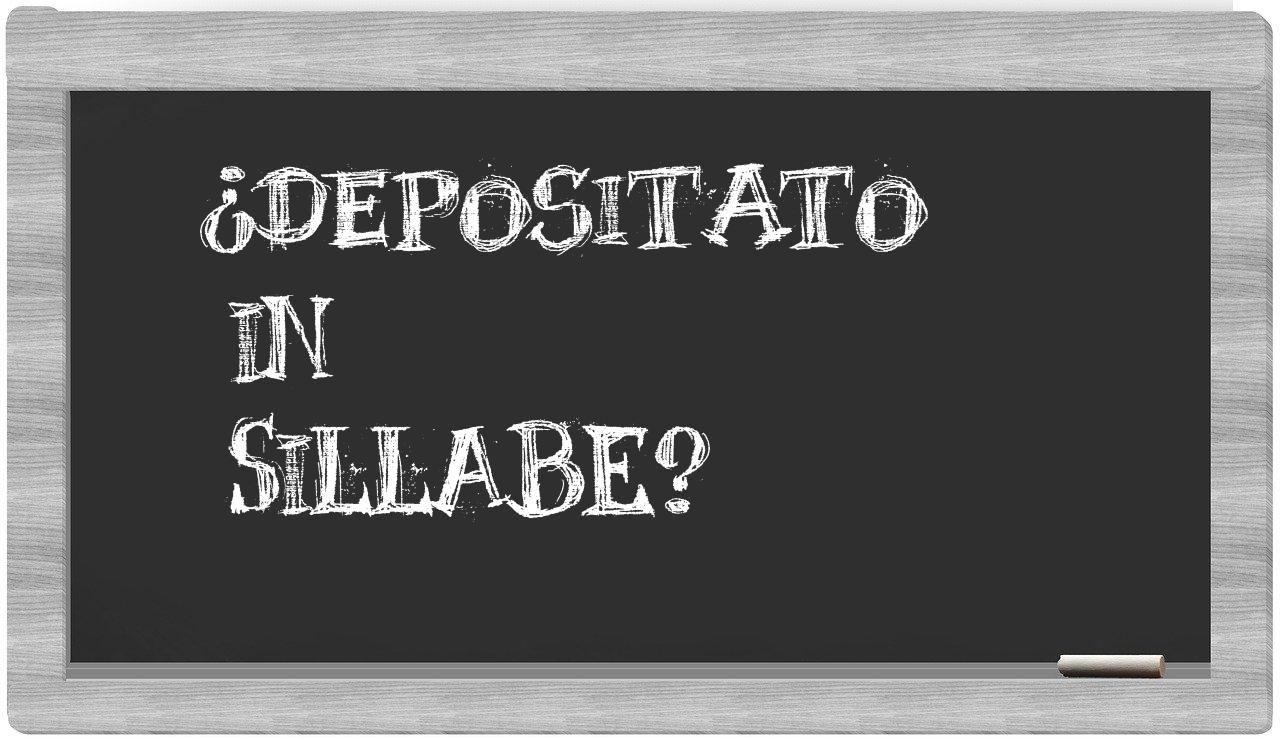 ¿depositato en sílabas?