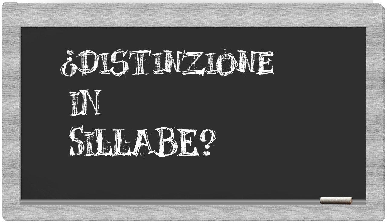 ¿distinzione en sílabas?