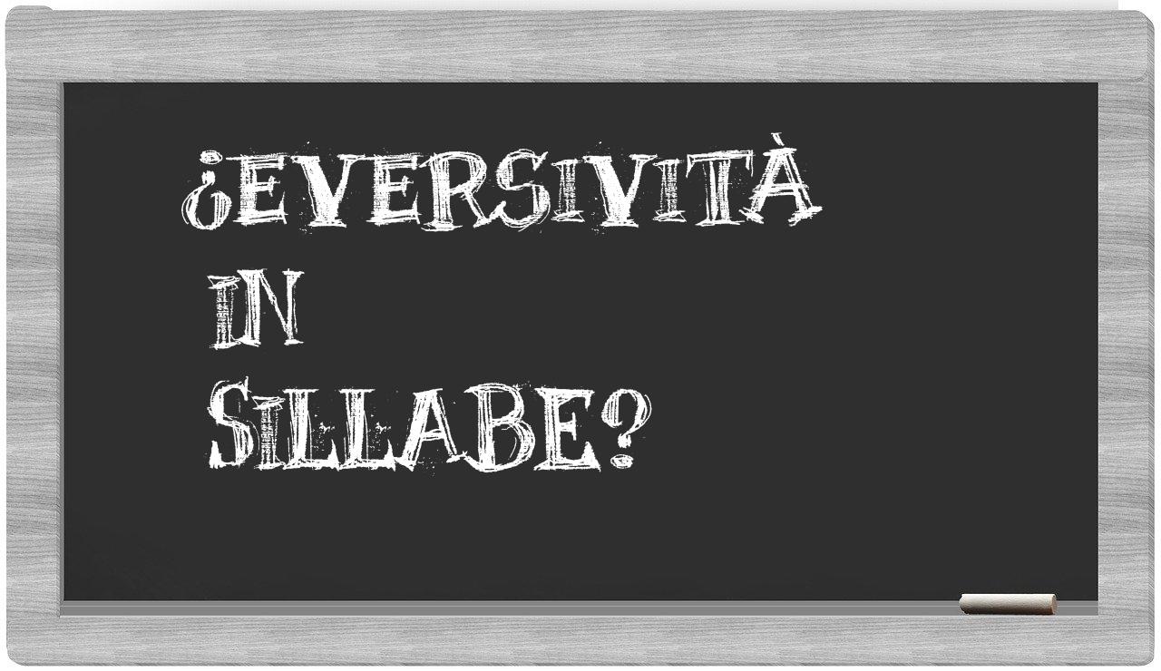 eversività in syllables