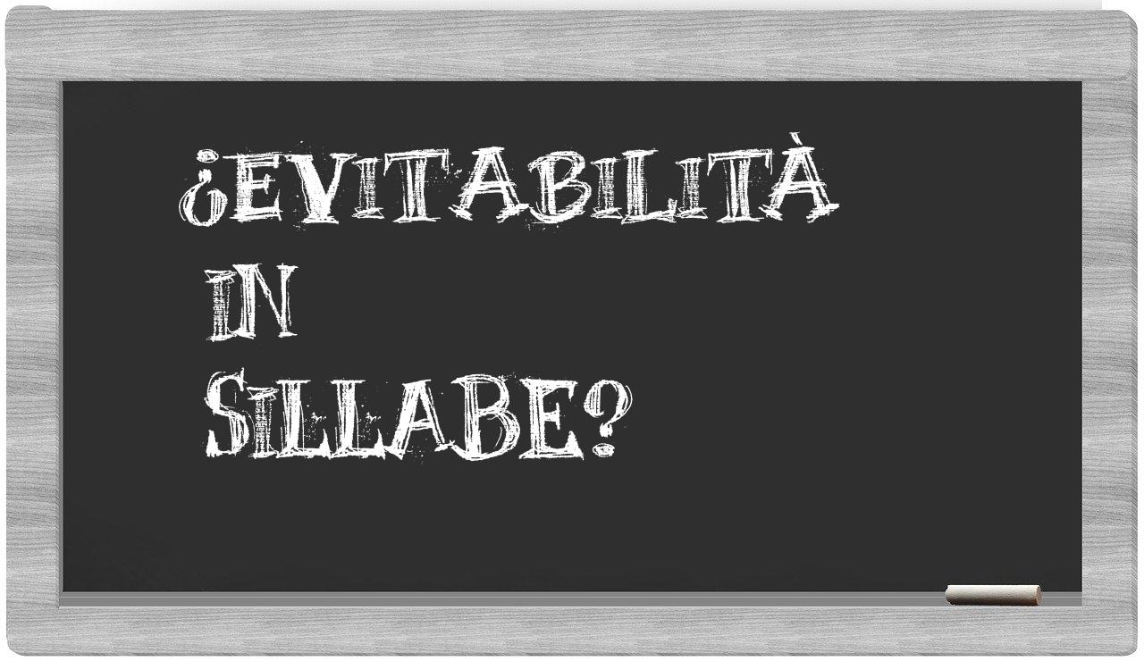 evitabilità in syllables