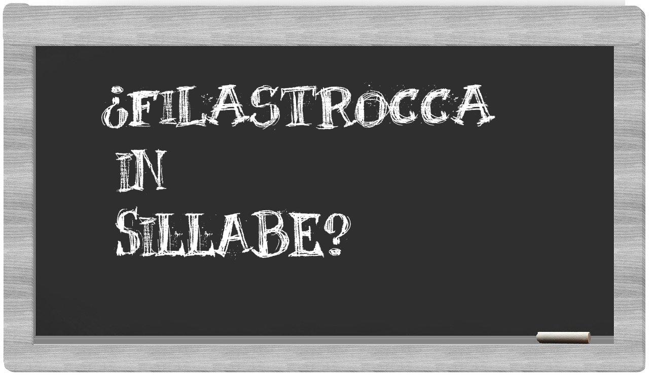 ¿filastrocca en sílabas?