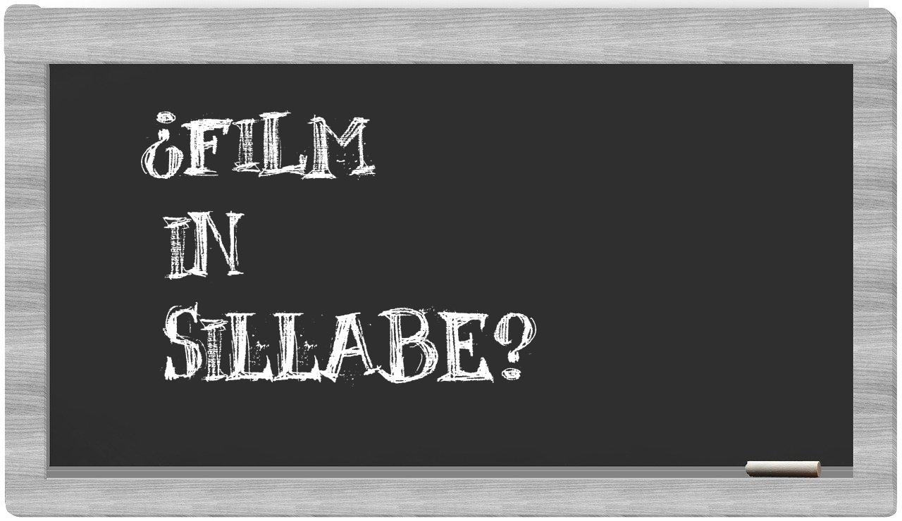 ¿film en sílabas?