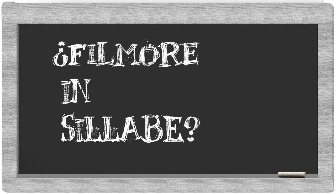 ¿filmore en sílabas?