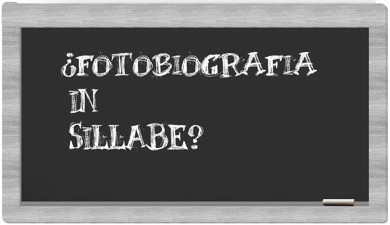 fotobiografia in syllables
