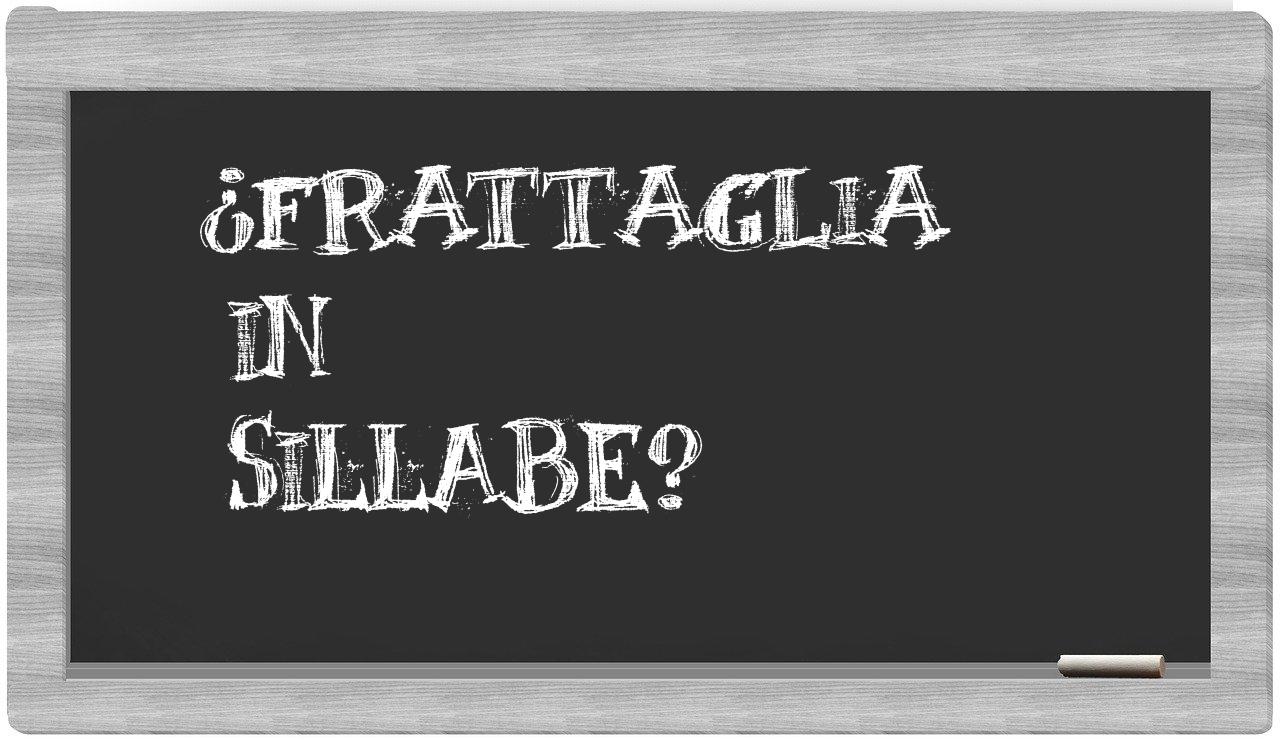 ¿frattaglia en sílabas?