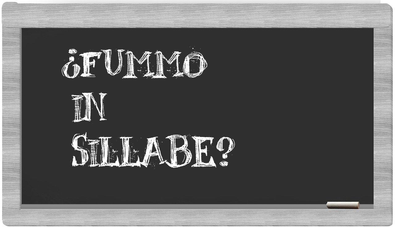 ¿fummo en sílabas?