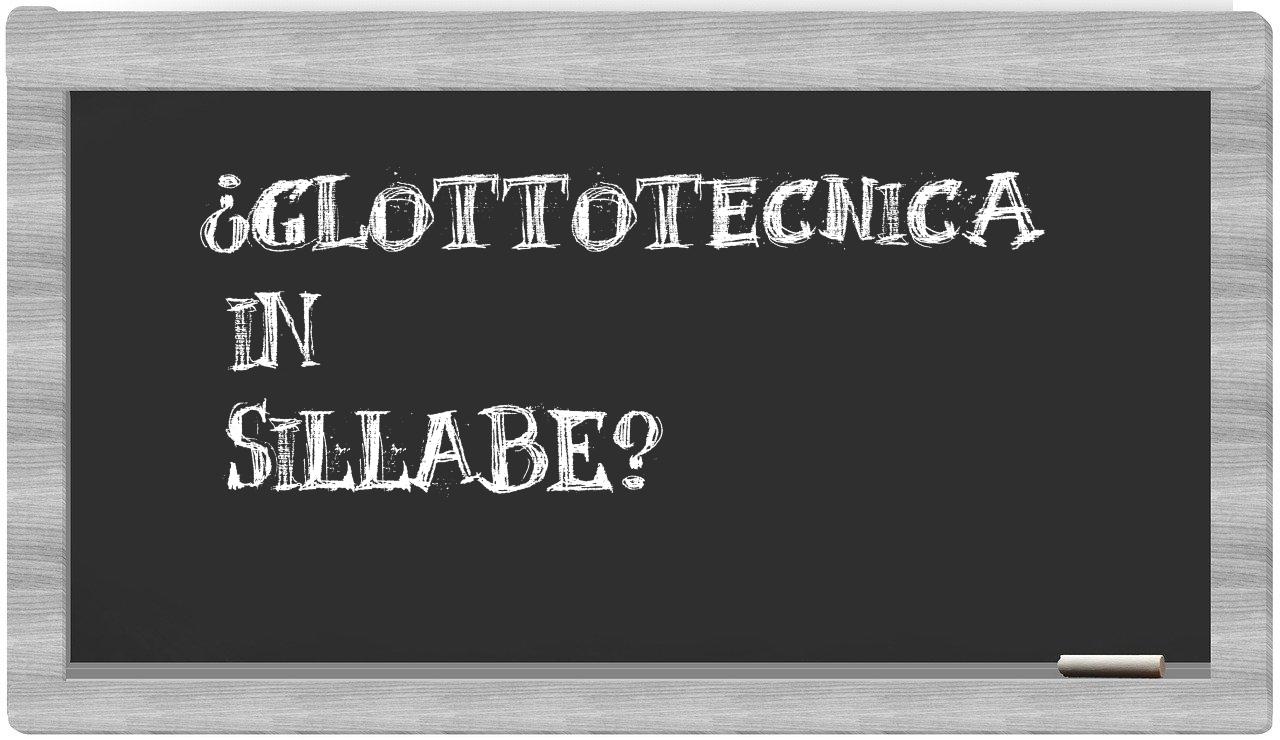 ¿glottotecnica en sílabas?