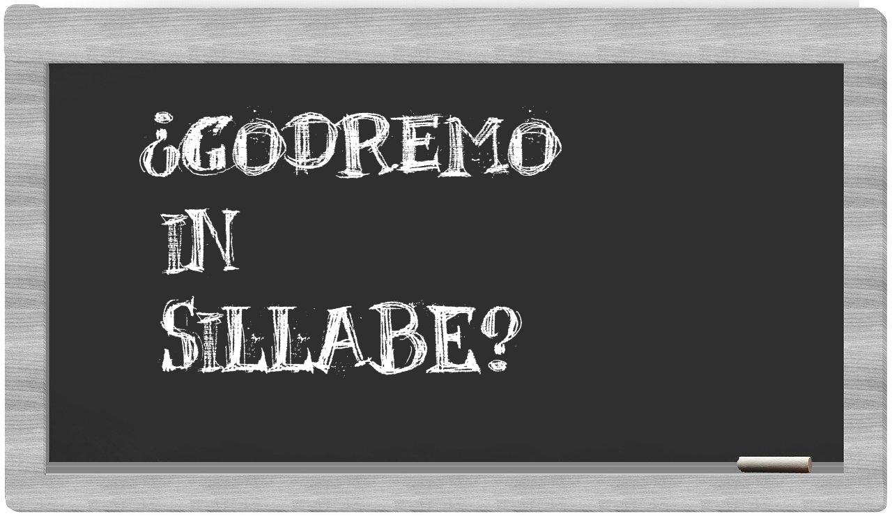 ¿godremo en sílabas?