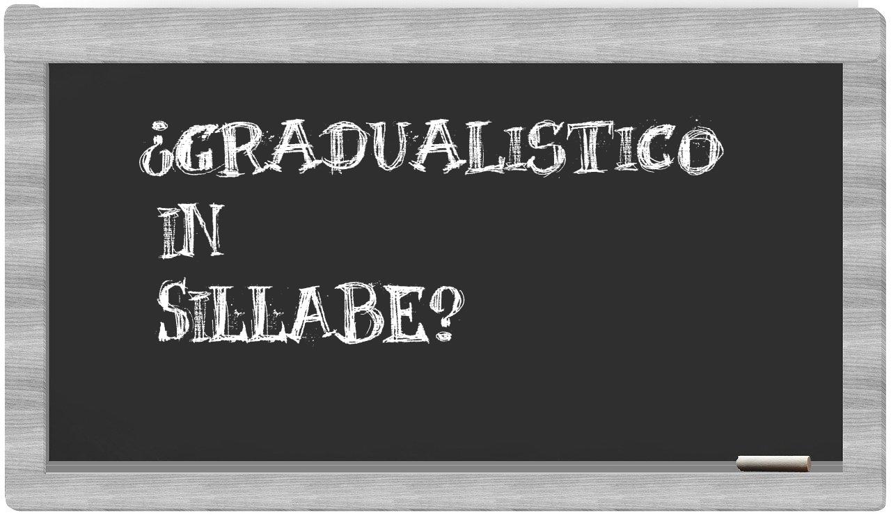 ¿gradualistico en sílabas?