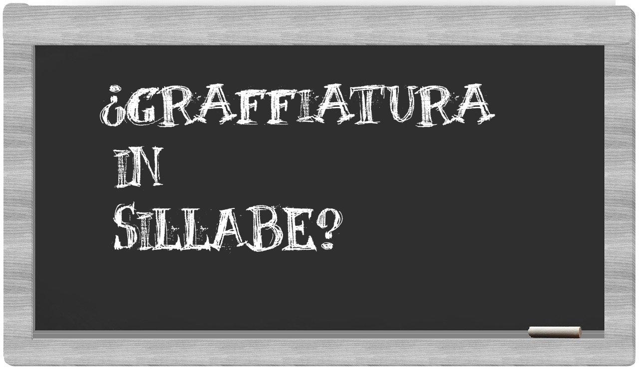 ¿graffiatura en sílabas?