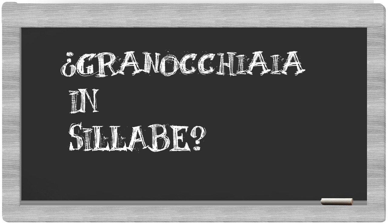 ¿granocchiaia en sílabas?