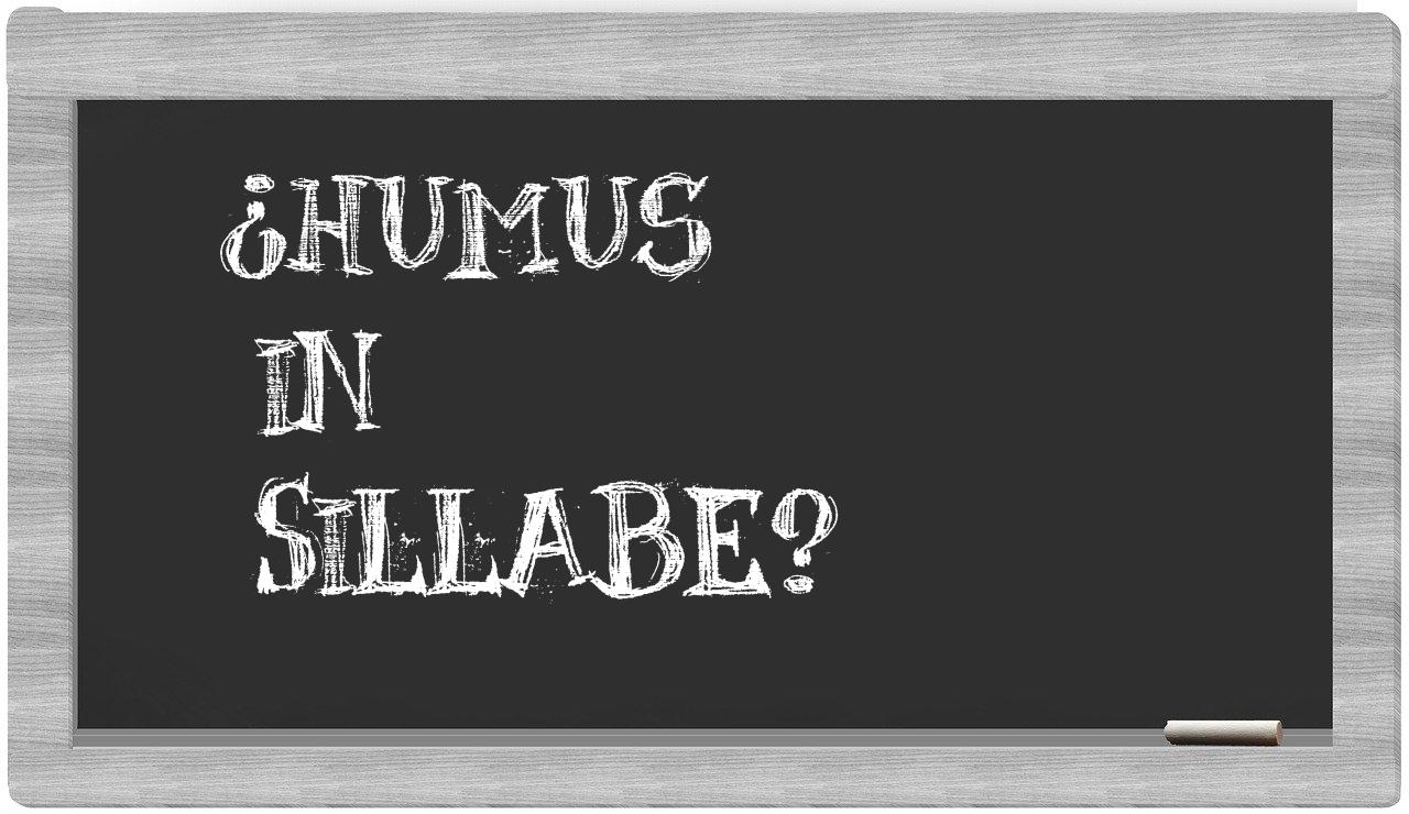 ¿humus en sílabas?