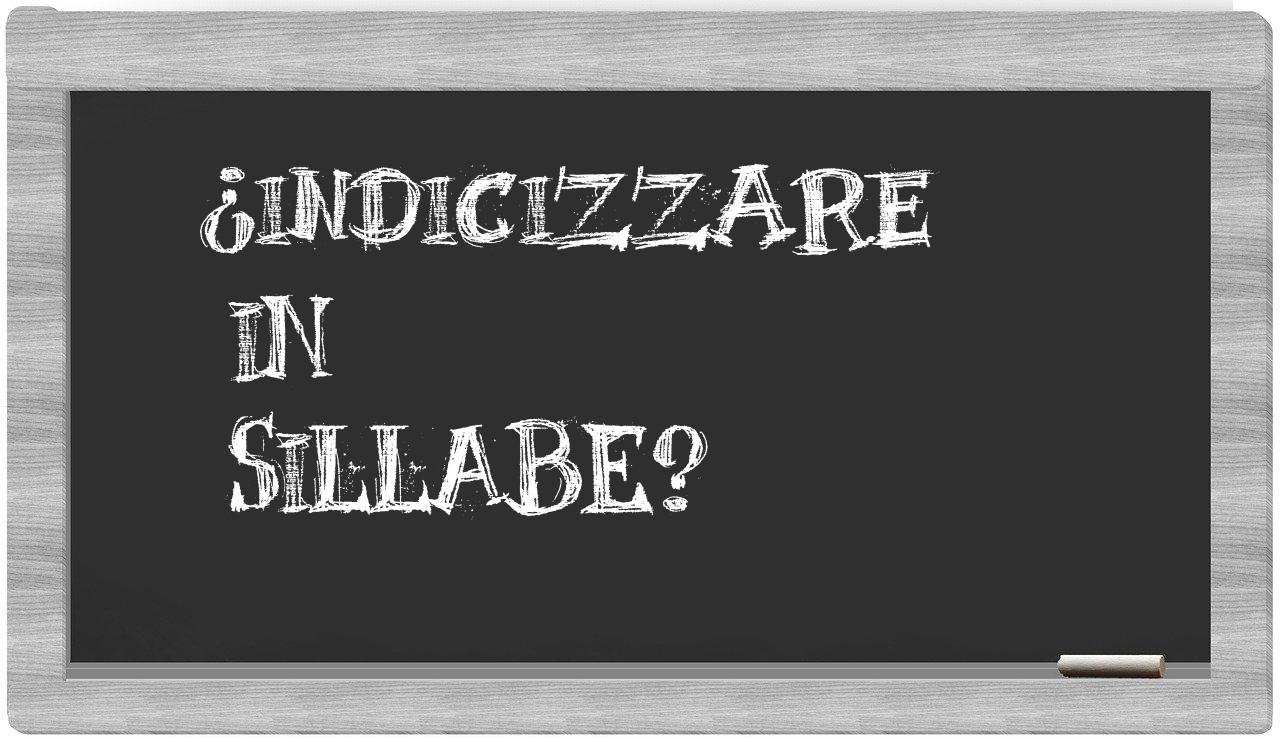 ¿indicizzare en sílabas?