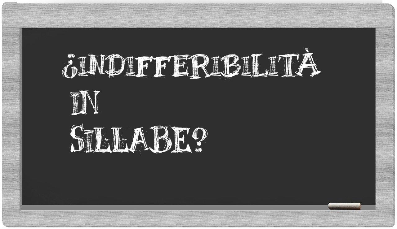 ¿indifferibilità en sílabas?