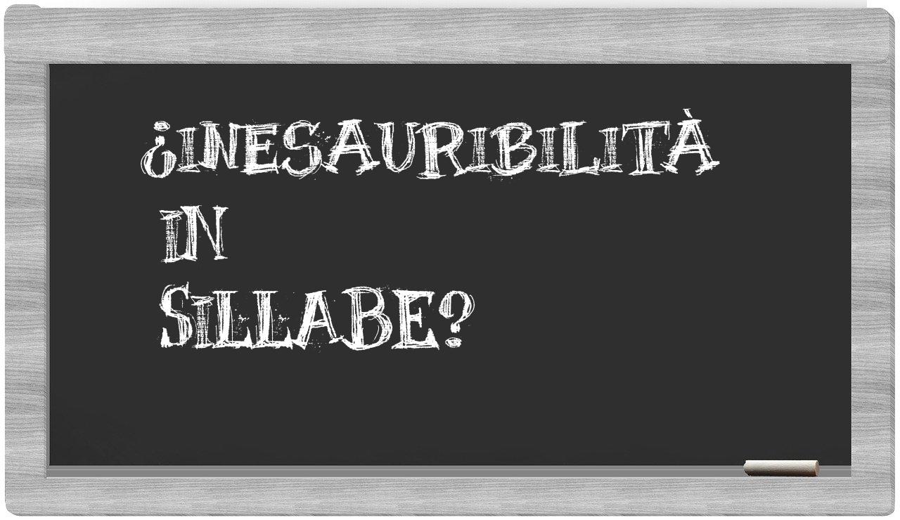 ¿inesauribilità en sílabas?