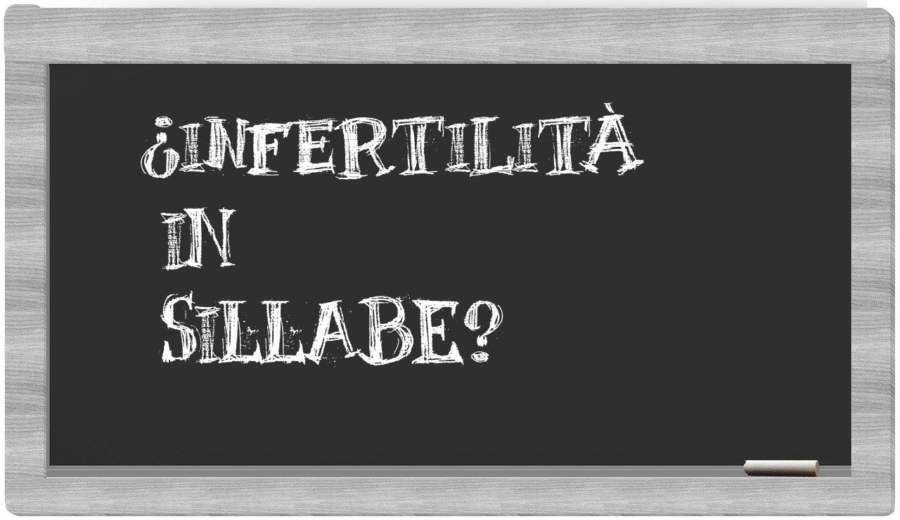 ¿infertilità en sílabas?