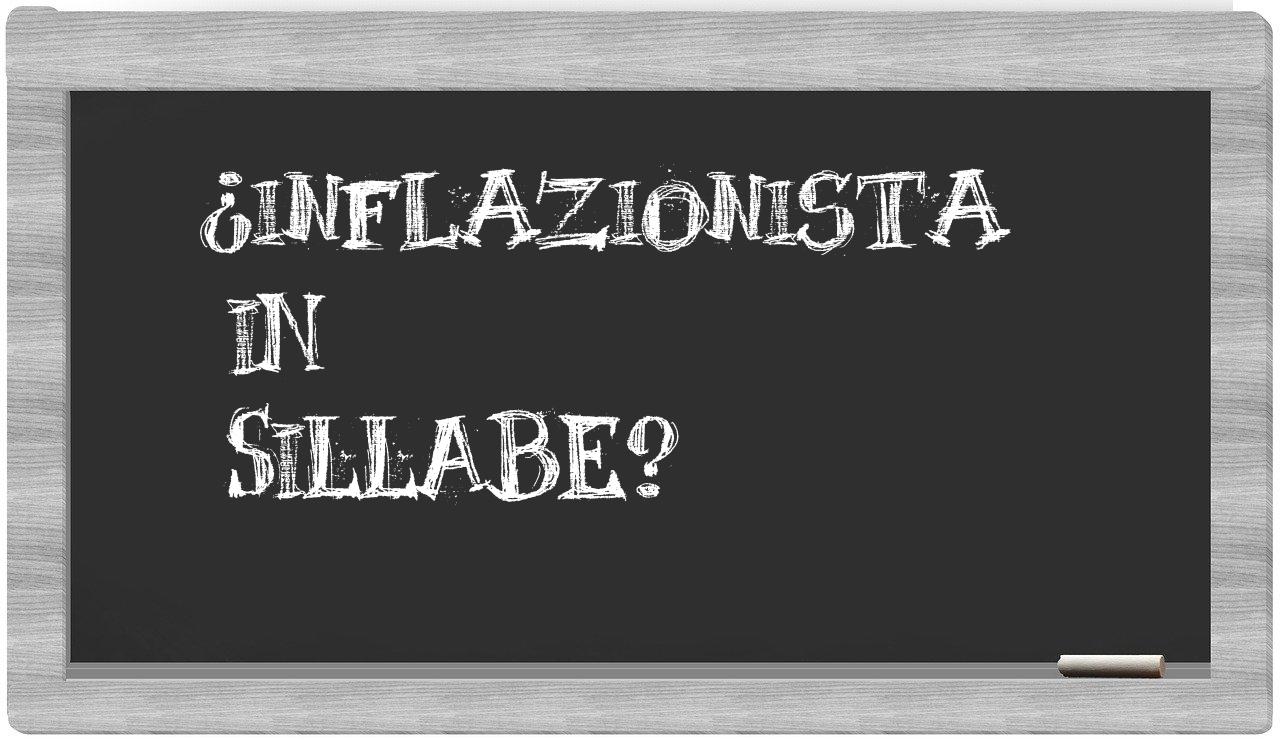 ¿inflazionista en sílabas?