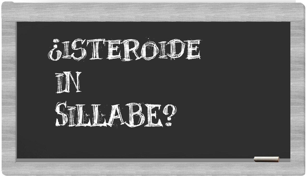 isteroide in syllables